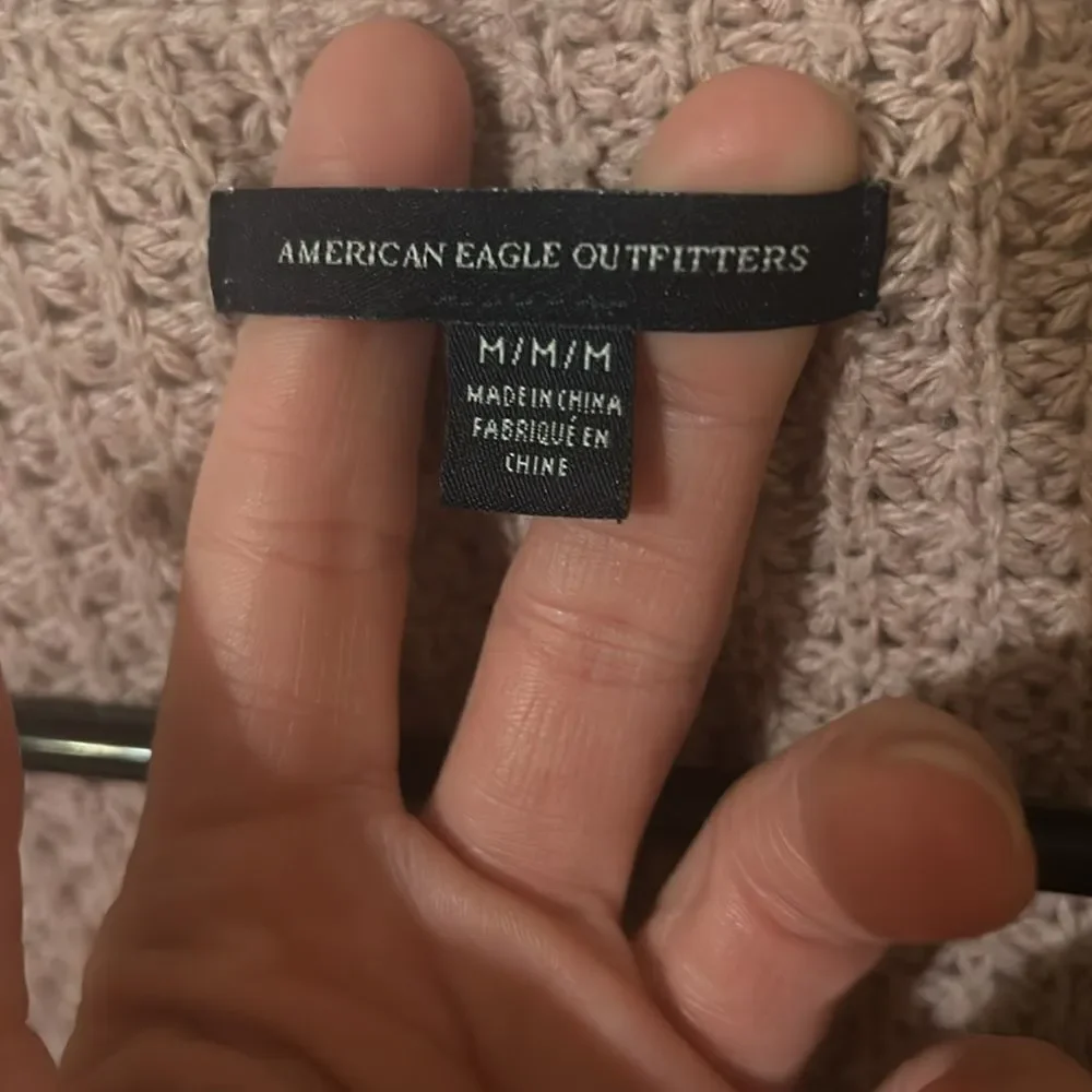 American Eagle light pink knit open Cardigan - Picture 4 of 7